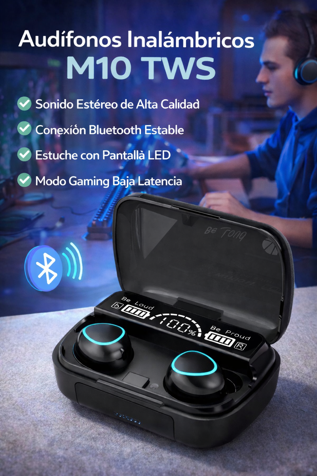 Audífonos Inalámbricos M10 TWS