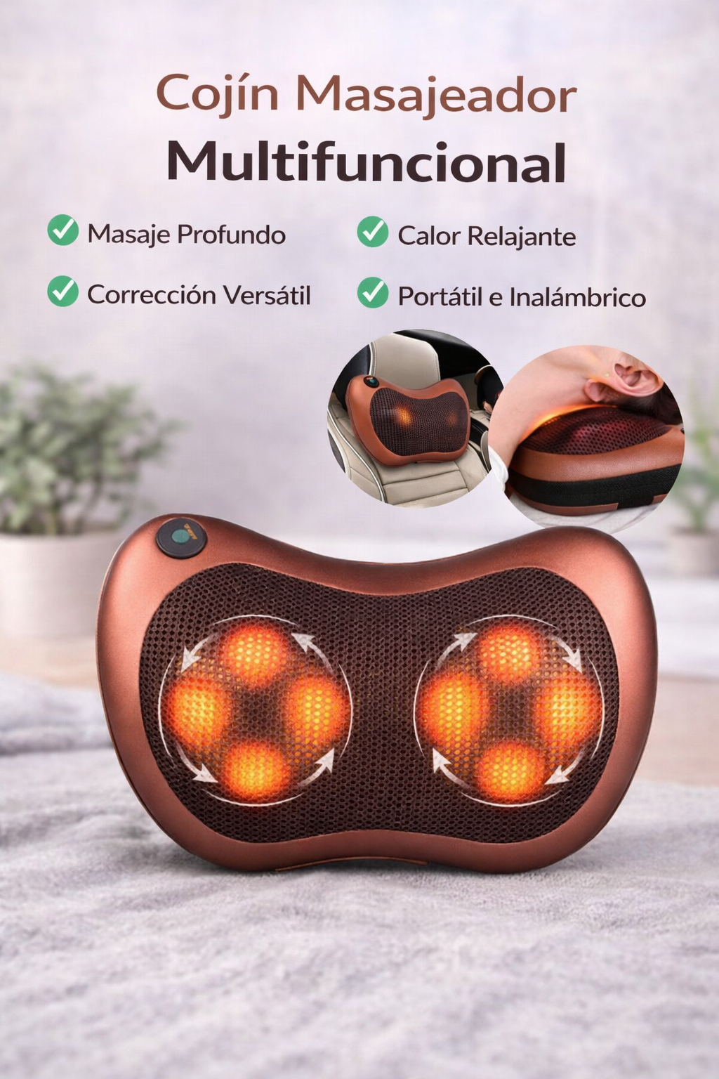 COJÍN MASAJEADOR MULTIFUNCIONAL